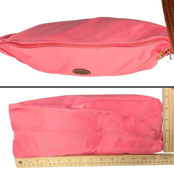 Longchamp Le Pliage Flamingo Pink Nylon Leather Large Crescent Hobo Bag - Picture 5 of 9
